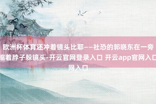 欧洲杯体育还冲着镜头比耶——社恐的郭晓东在一旁缩着脖子躲镜头-开云官网登录入口 开云app官网入口