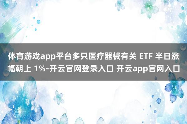体育游戏app平台多只医疗器械有关 ETF 半日涨幅朝上 1%-开云官网登录入口 开云app官网入口
