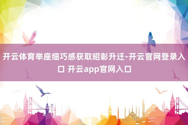开云体育举座细巧感获取昭彰升迁-开云官网登录入口 开云app官网入口